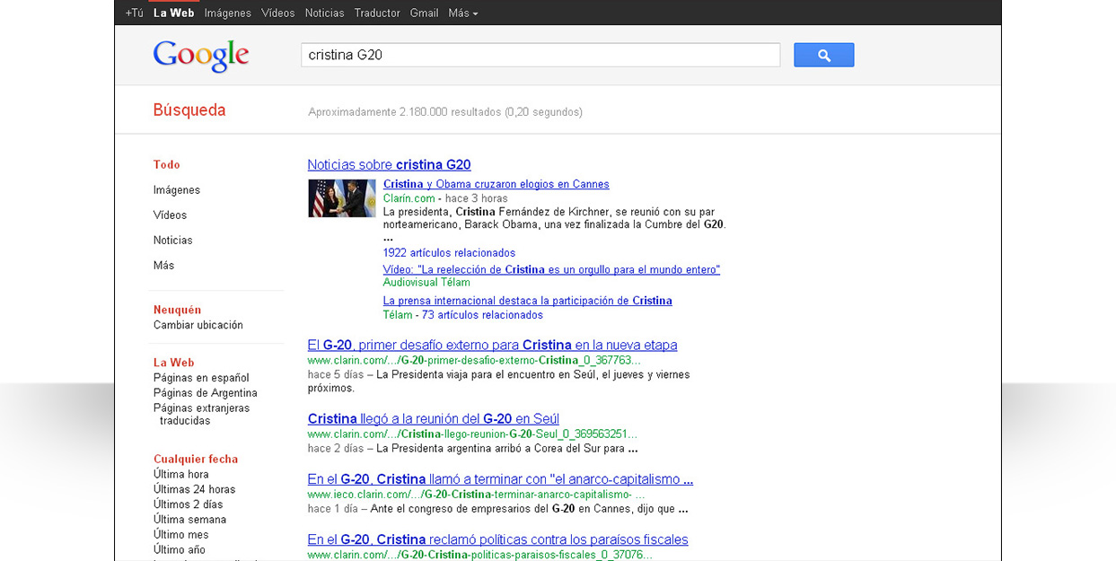 Resultados de búsqueda Cristina G20