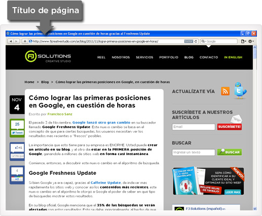 Ejemplo de Page Title