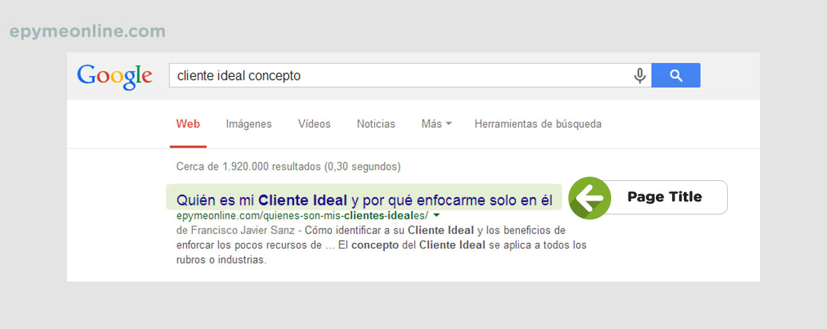 Page Title en los resultados de buscadores