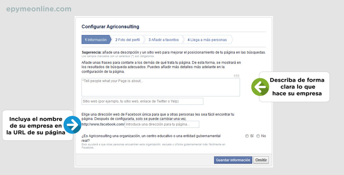 Paso 2: Información de la empresa