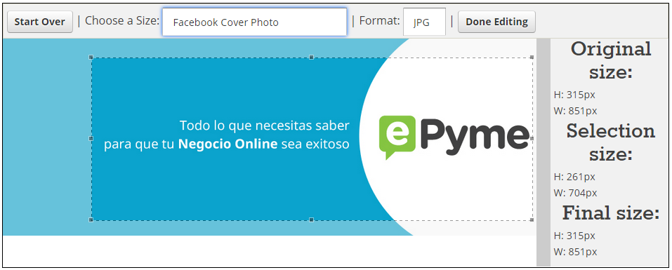Social Image Resizer Tool