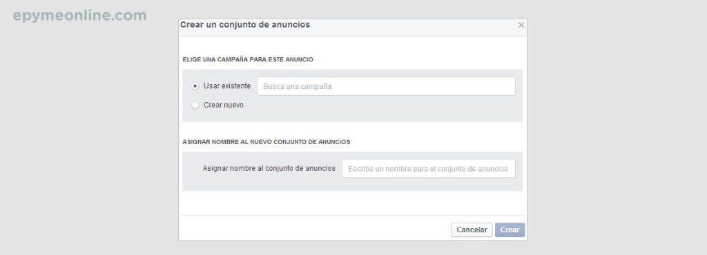 Cómo crear un conjunto de anuncios en Facebook Ads