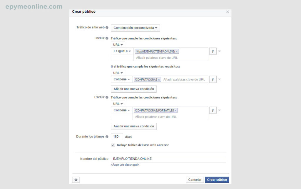 Configuración de píxel de remarketing