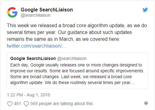 Cambio en el algoritmo de Google - Contenidos de baja calidad