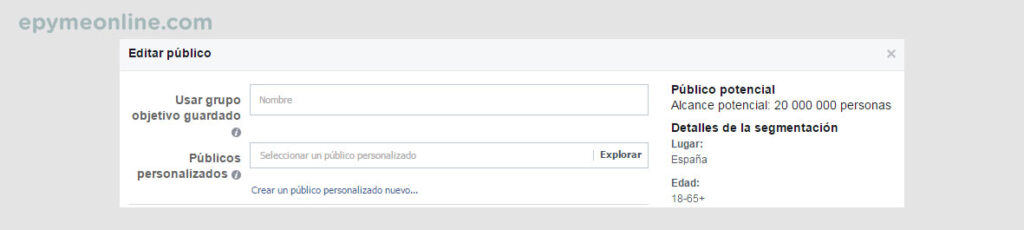 Campaña de Facebook Ads